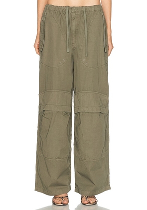 Alexander Wang Mid Rise Cargo Pant in Washed Army Green - Army. Size S (also in L, M, XS).