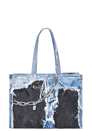 Acne Studios Logo Shopper New Skeleton Bag in Mid Blue - Blue. Size all.