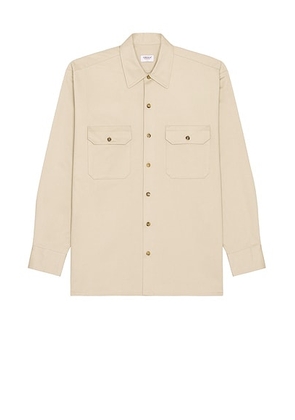 Ghiaia Cashmere Cotton Working Shirt in Sand - Beige. Size XL (also in ).