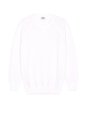 Ghiaia Cashmere Cotton Raglan Crewneck in Latte - Ivory. Size XL (also in ).
