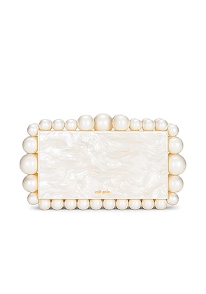 Cult Gaia Eos Clutch in Ivory - Ivory. Size all.