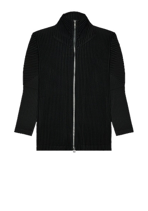 Homme Plisse Issey Miyake Basics Jacket in Black - Black. Size 3 (also in 2, 4).