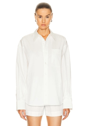 GRLFRND x Lindsi Lane Button Down Shirt in White - White. Size XL (also in ).