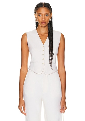 Guest In Residence Tailored Vest in Cream - Cream. Size XS (also in L).