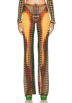 Jean Paul Gaultier Flare Trouser in Orange  Blue  & Brown - Orange. Size M (also in L, S, XS).