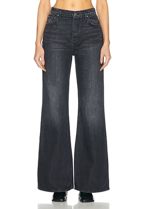 GRLFRND Jade Low Rise Relaxed Flare Jeans in Berlin - Charcoal. Size 29 (also in 28, 31, 32).