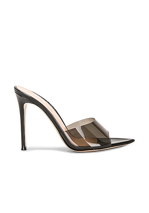 Gianvito Rossi Plexi Sandal in Fume & Black - Black. Size 36.5 (also in 36, 37, 38.5, 39.5, 40, 41).
