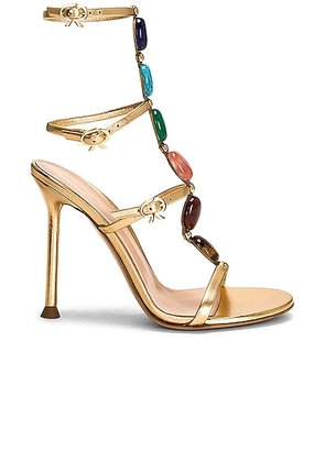 Gianvito Rossi Gladiator Sandal in Mekong - Metallic Gold. Size 36.5 (also in 36, 38, 38.5, 39.5).