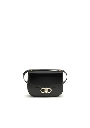 Ferragamo North-South Double Gancini Shoulder Bag