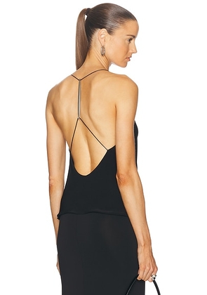 Grace Ling Biomorphic Spine Open Back Top in Black - Black. Size M-L (also in L-XL).