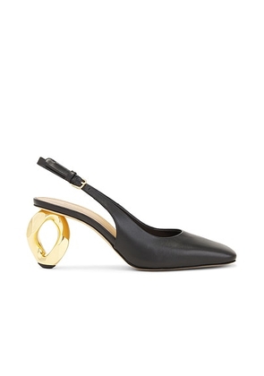 JW Anderson Chain Heel Sling Back Pump in Black - Black. Size 41 (also in 36, 40).