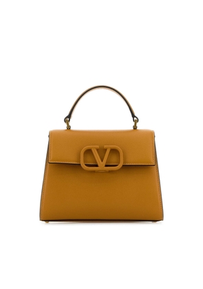 Valentino Garavani Camel Leather Small Vsling Handbag