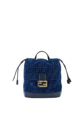 Fendi Ff Flocked Denim Backpack