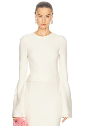 Gabriela Hearst Talos Top in Ivory - Ivory. Size L (also in ).
