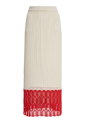 Jil Sander Cotton Crochet Midi Skirt - Moda Operandi
