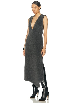 Gabriela Hearst Orstone Dress in Dark Grey - Grey. Size 40 (also in 42).
