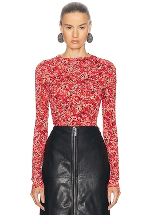 Isabel Marant Asna Top in Red - Red. Size 34 (also in 40).