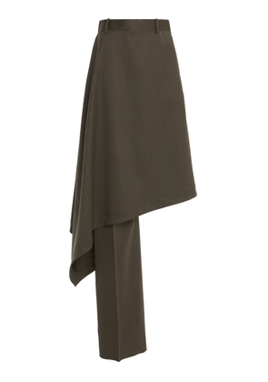 Bottega Veneta Wool Chevron Asymmetric Pantaskirt - Moda Operandi