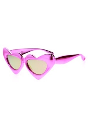 Betsey Johnson Smoke Irregular Ladies Sunglasses 10269715.LTS PNKSMK