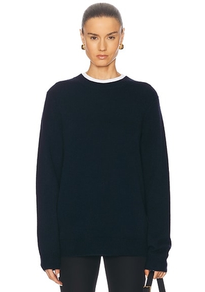 Guest In Residence All Day Crew Sweater in Midnight - Navy. Size XS (also in S, XL).