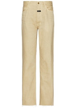 Fear of God Straight 5 Pocket Jeans in Washed Dune - Beige. Size 32 (also in ).