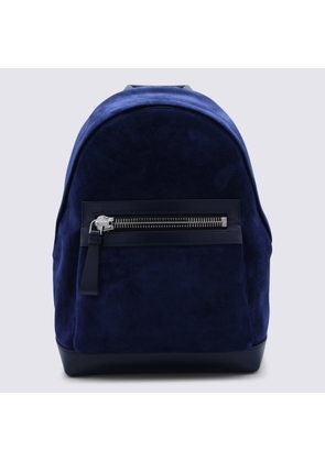 Tom Ford Blue Suede Backpack