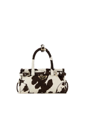 Printed Calf Hair Mini Prada Bonnie Handbag