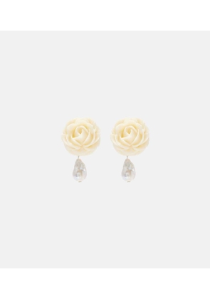 Magda Butrym Rose sterling silver drop earrings with freshwater pearls