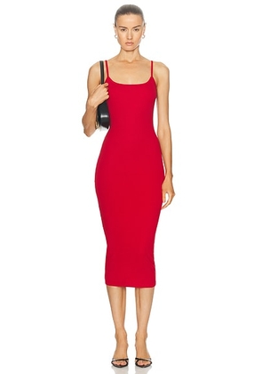 FLORE FLORE Bibi Midi Dress in Red - Red. Size M (also in L, S, XS).