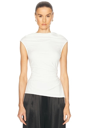SIMKHAI Casmi Top in Ivory - White. Size M (also in L, XL).