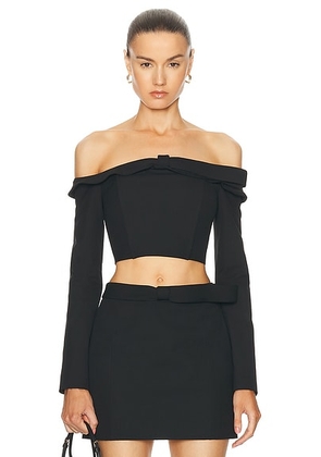 Cult Gaia Valia Top in Black - Black. Size 2 (also in 0, 6).