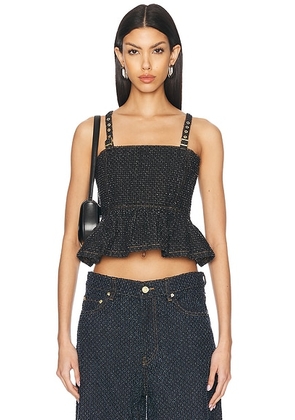 Ganni Sleeveless Top in Black - Black. Size 34 (also in 32, 36).