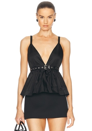 Ganni Sleeveless Top in Black - Black. Size 40 (also in ).