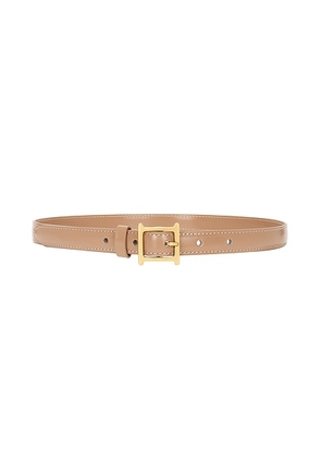 Helsa Logo Mini Waist Belt in Tawny - Taupe. Size M (also in L, XL).