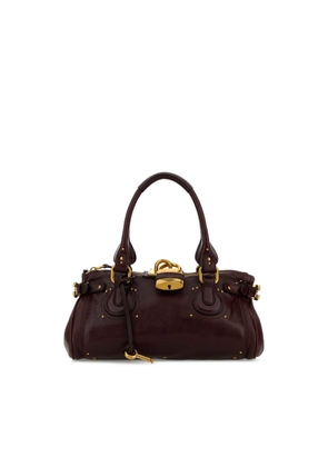 Chloé Aubergine Leather Paddington Shoulder Bag