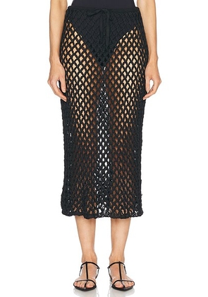 HAIGHT. Knit Moana Skirt in Black - Black. Size M (also in L, S, XS).