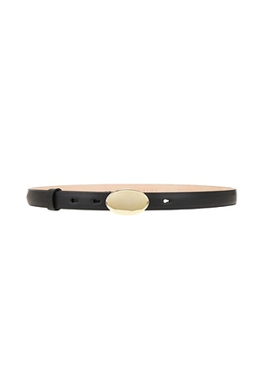 Jenni Kayne Leather Audrey Belt in Black & Brass - Black. Size M (also in L, S, XS).