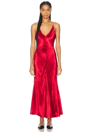 Gabriela Hearst Brigita Dress in Scarlet Red - Red. Size 38 (also in 36, 40).