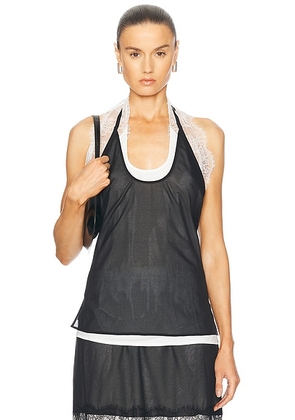 Helmut Lang Lace Camisole Top in Black - Black. Size M (also in L).