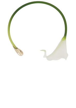 Cult Gaia Calla Choker in White - Ivory. Size all.