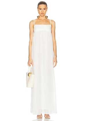 JACQUEMUS La Robe Peplo in White - White. Size M (also in L).