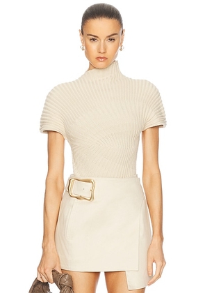 Cult Gaia Annemie Knit Top in Beach - Beige. Size M (also in L, S, XL, XS).