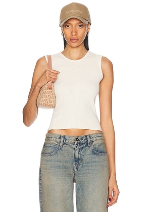 Fear of God ESSENTIALS Waffle Tank in Shell - White. Size M (also in XS, L).