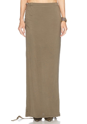 Helmut Lang High Waisted Long Skirt in Olive - Olive. Size M (also in XS, L).