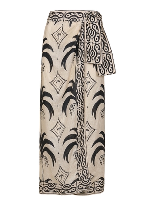 Johanna Ortiz Significado Poderoso Printed Linen Maxi Skirt - Moda Operandi