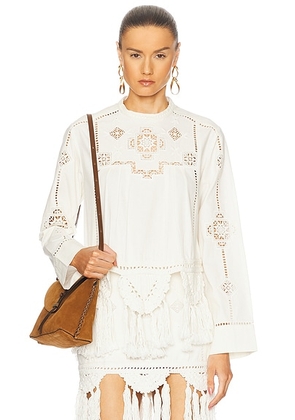 Isabel Marant Severine Blouse in White - White. Size 38 (also in 36).