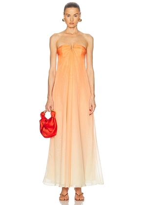 Cult Gaia Janelle Gown in Ombre - Orange. Size 0 (also in ).