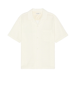 FRAME Open Weave Shirt in Cream - Cream. Size XL/1X (also in M).