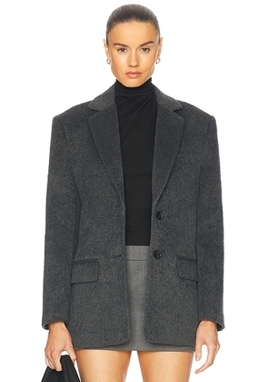 GRLFRND Wool Blend Blazer in Dark Heather Grey - Grey. Size M (also in S).