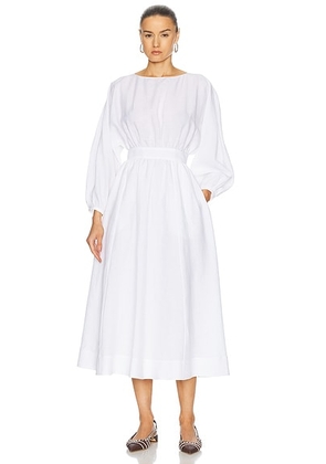 Gabriela Hearst Ahmose Dress in White - White. Size 40 (also in 38, 42).